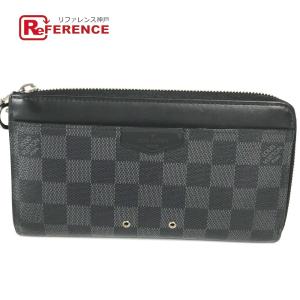 LOUIS VUITTON ルイヴィトン N60379 ジッピードラゴンヌ L字ファスナー ダミエグラフィット 長財布 ブラック メンズ【中古】｜reference