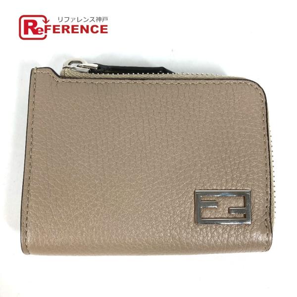 美品 FENDI フェンディ 7M0330 ロゴ 財布 小銭入れ L字ファスナー フラグメントケース...