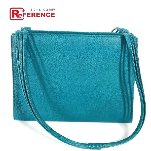 CHANEL シャネル CC ココマーク 肩掛け カバン トートバッグ ショルダーバッグ グリーン ...