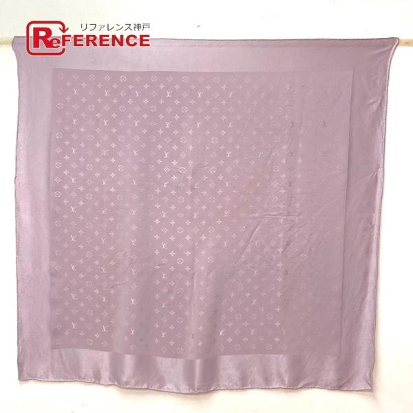 LOUIS VUITTON ルイヴィトン ショール ストール モノグラム スカーフ ライトパープル ...