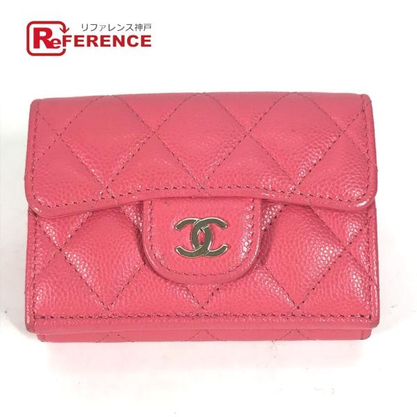 CHANEL シャネル CC ココマーク マトラッセ コンパクトウォレット キルティング 2つ折り財...