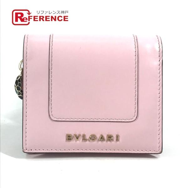 BVLGARI ブルガリ セルペンティ コンパクトウォレット 3つ折り財布 ピンク レディース【中古...