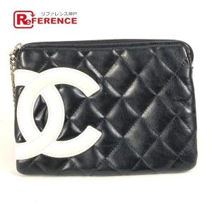 CHANEL シャネル CC ココマーク コインケース 財布 小銭入れ フラット カンボンライン ポーチ ブラック レディース【中古】｜reference