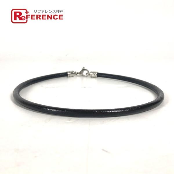 美品 BVLGARI ブルガリ ネックレス アクセサリー チョーカー ブラック メンズ【中古】