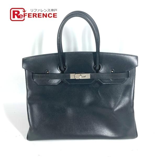 HERMES エルメス バーキン35 カバン トートバッグ ハンドバッグ ブラック レディース【中古...