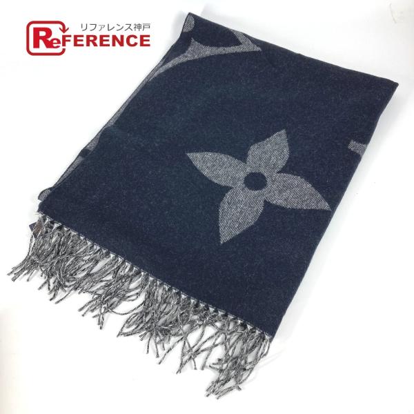 美品 LOUIS VUITTON ルイヴィトン M77950 マフラーモノグラム ジャイアント フリ...