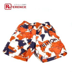 美品 LOUIS VUITTON ルイヴィトン 1AFAY5 ロゴ スィムウェア スィムショーツ ボトムス アパレル 2024SS 水着 オレンジ メンズ【中古】