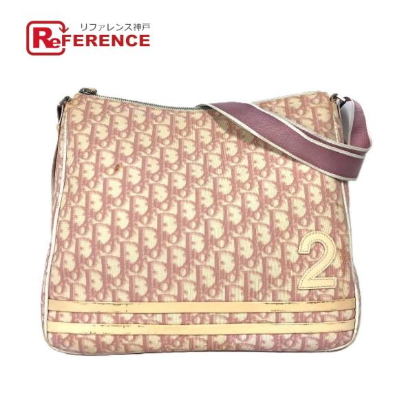 Dior ディオール トロッター NO2 ロゴ カバン 斜め掛け ショルダーバッグ ピンク レディー...