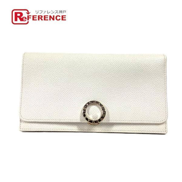 BVLGARI ブルガリ ブルガリブルガリ ロゴクリップ ロングウォレット 2つ折り 長財布 ホワイ...