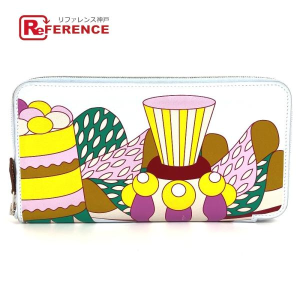 美品 HERMES エルメス アザップロング シルクイン ロング ラ パティスリー ロングウォレット...