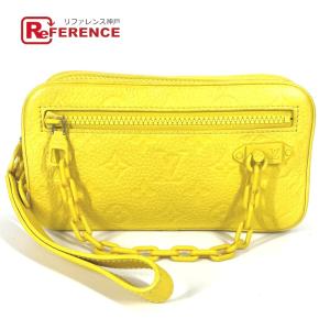 新品同様 LOUIS VUITTON ルイヴィトン M53554 ポシェットヴォルガ セカンドバッグ モノグラムアンプラント イエロー メンズ【中古】