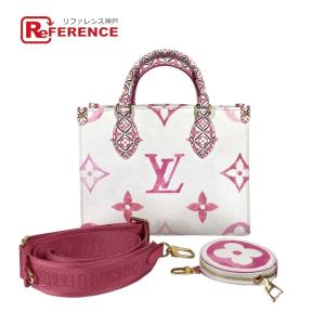 美品 LOUIS VUITTON ルイヴィトン M22976 オンザゴーPM 2WAYバッグ 2WAYバッグ モノグラムバイザプール ショルダーバッグ ピンク【中古】