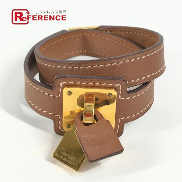 HERMES エルメス オーケリー ブレスレット  2重ブレス アクセサリー ブレスレット ブラウン...