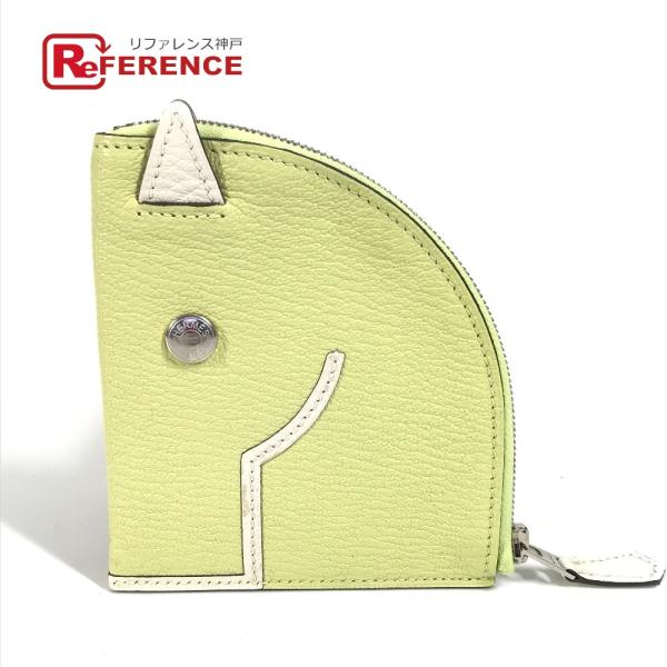 新品同様 HERMES エルメス シュバル パドック  財布 小銭入れ 馬 コインケース ジョーヌブ...