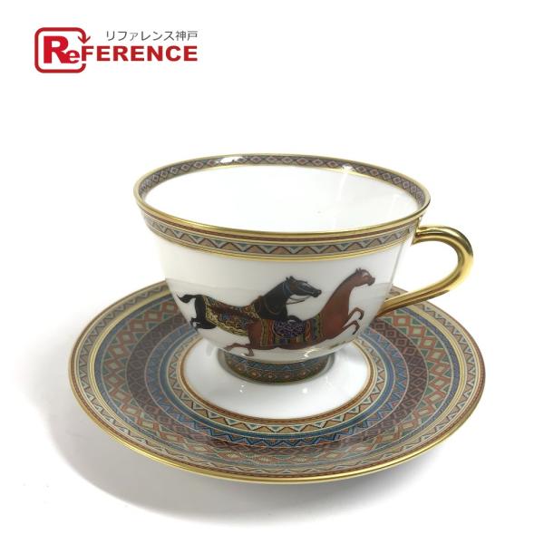未使用 HERMES エルメス ティーカップ＆ソーサー シュヴァルドリアン No1 コップ 食器 イ...