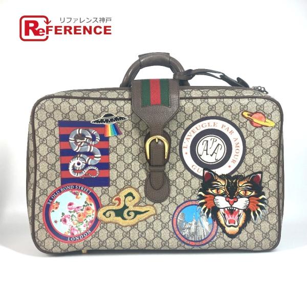 GUCCI グッチ 424501 アングリーキャット ヘビ ワッペン カバン 旅行バッグ トラベルバ...