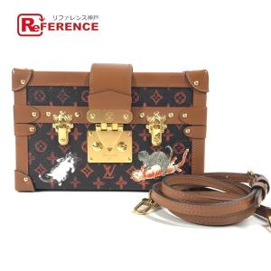 美品 LOUIS VUITTON ルイヴィトン M44407 プティット・マルNM クラッチバッグ モノグラムキャットグラム ショルダーバッグ【中古】