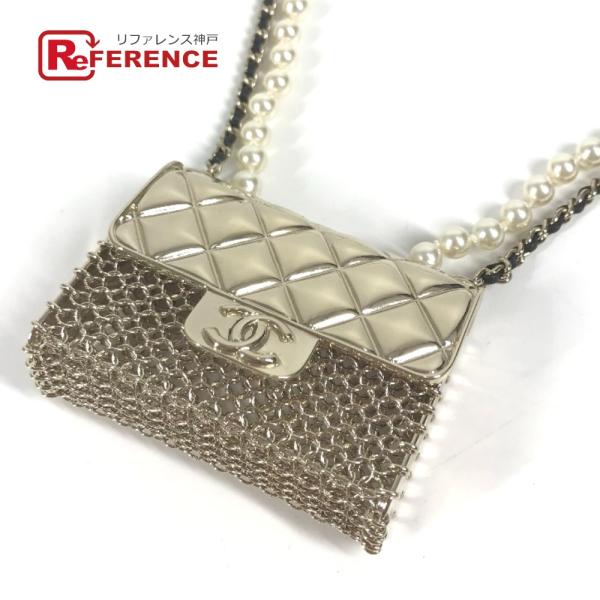 新品同様 CHANEL シャネル CC ココマーク マトラッセ バッグ チェーン フェイクパール ア...