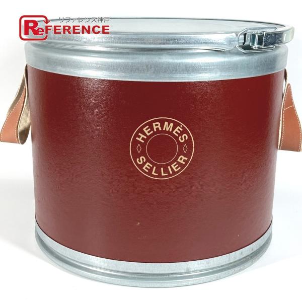 HERMES エルメス ロゴ サドルボックス マルチケース ドラム缶 セリエ 馬具入れ インテリア ...