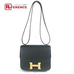 美品 HERMES エルメス コンスタンス ミニ コンスタンスミニ フラップ カバン 斜め掛け ポシェット ショルダーバッグ ブラック【中古】
