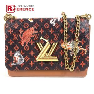 LOUIS VUITTON ルイヴィトン M44408 サックツイストMM Wチェーン モノグラム キャットグラム 猫 ショルダーバッグ 【中古】