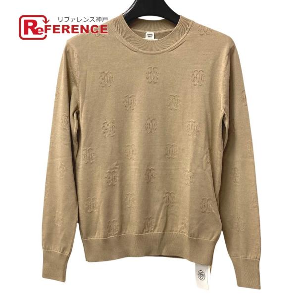 未使用 HERMES エルメス Hリフト 総柄 長袖 アパレル トップス トレーナー ニット ベージ...