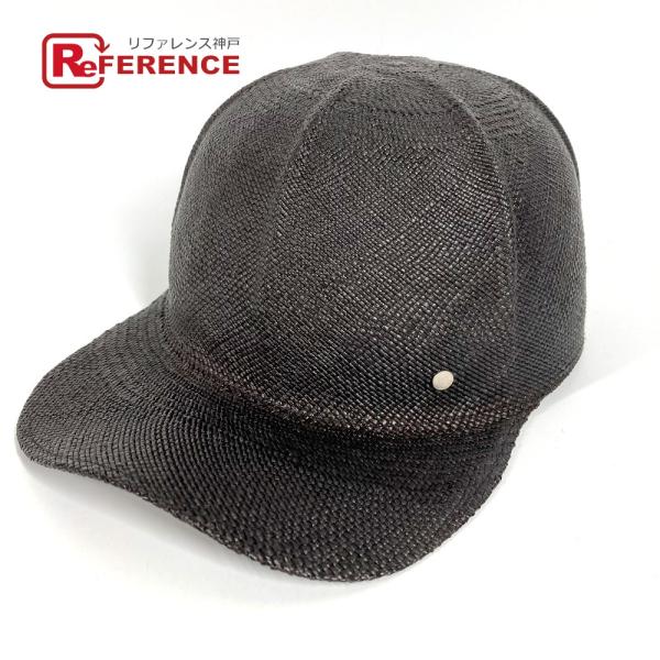 未使用 HERMES エルメス セリエ ロゴ 帽子 キャップ帽 ベースボール キャップ ブラック レ...