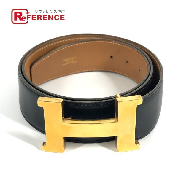 HERMES エルメス H金具 ビッグロゴ コンスタンス Hベルト アクセサリー  ベルト ブラック...