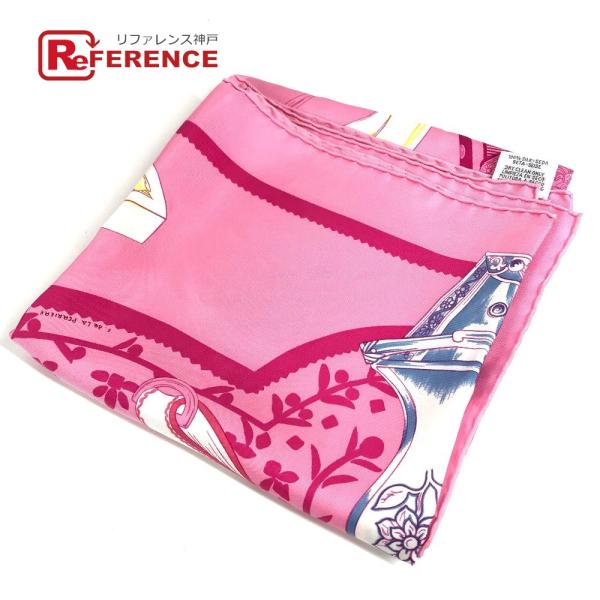 美品 HERMES エルメス ETRIERS 鐙  カレ90 カレ 90 スカーフ ピンク レディー...