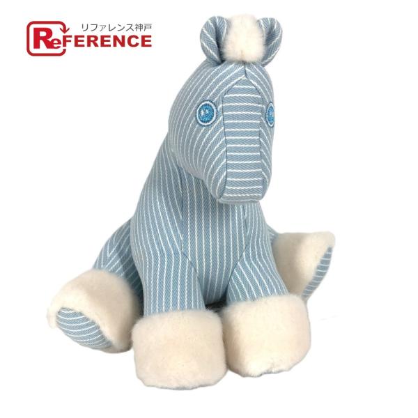 新品同様 HERMES エルメス ベビー エルミー　ベビー エルミー 馬 シュバル ストライプ 人形...