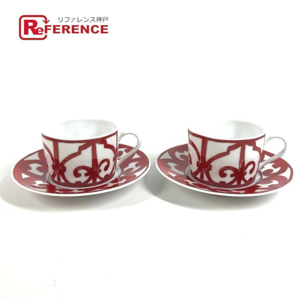 未使用 HERMES エルメス カップ＆ソーサー 2客セット ペア  皿 コップ マグカップ コーヒ...