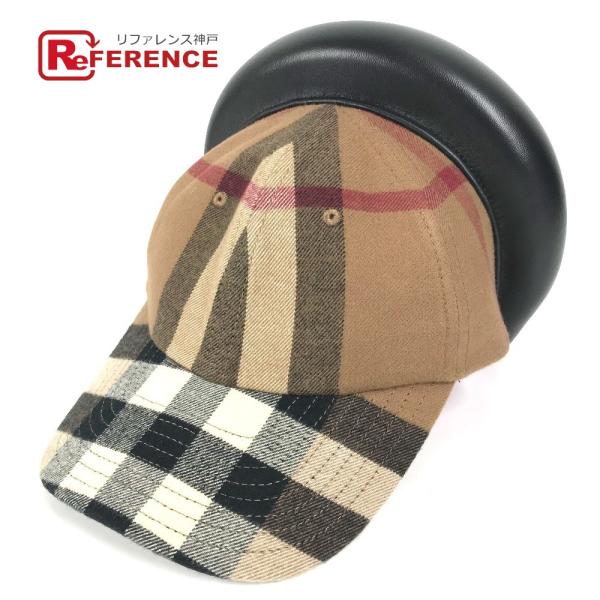 新品同様 BURBERRY バーバリー 8060168 チェック 帽子 キャップ帽 ベースボール ヘ...