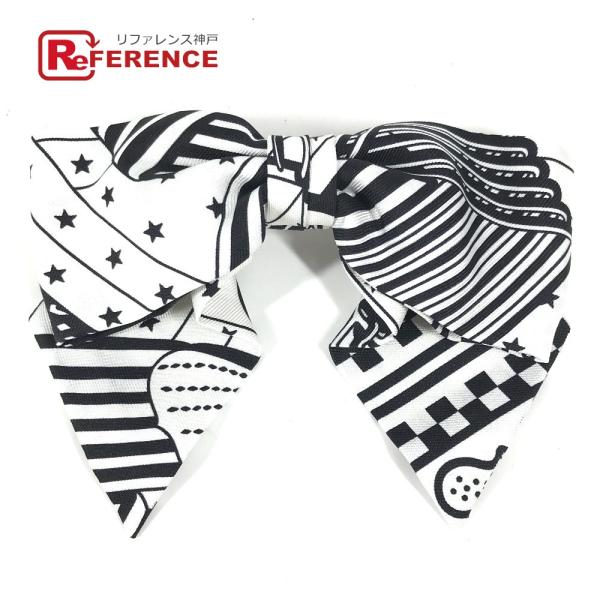 未使用 HERMES エルメス バレッタ  グルネル ジグザグ PM ヘアアクセサリー リボン りぼ...