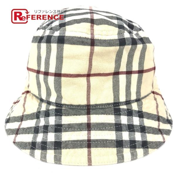 美品 BURBERRY バーバリー 8075650 チェック ハット帽 帽子 バケットハット ボブハ...