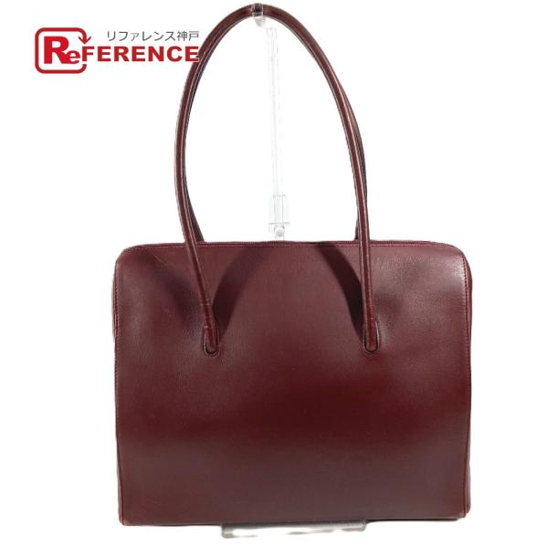 CARTIER カルティエ マストライン ロゴ カバン 肩掛け トートバッグ ビジネスバッグ ショル...