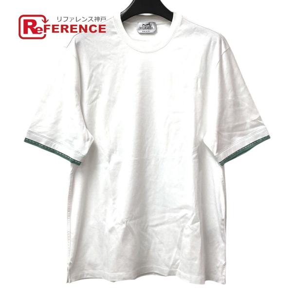 美品 HERMES エルメス トップス アパレル 半袖 シャツ 半袖Ｔシャツ ホワイト メンズ【中古...