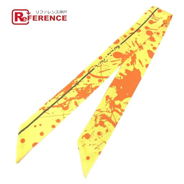 美品 HERMES エルメス ツイリー ツィリー バンドースカーフ アクセサリー スカーフ オレンジ...