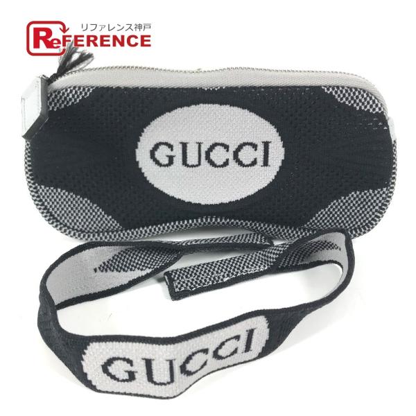 未使用 GUCCI グッチ 824707 ロゴ ポーチ GG サングラスケース  ポーチ ブラック ...