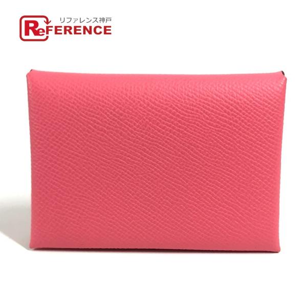 未使用 HERMES エルメス カルヴィデュオ ピンク カードケース コインケース 名刺入れ  2つ...