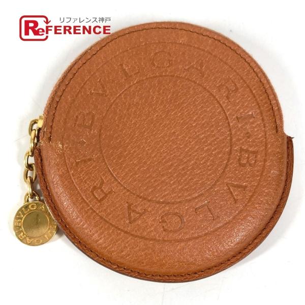 BVLGARI ブルガリ ブルガリブルガリ ロゴ 財布 ラウンド 小銭入れ コインケース ブラウン ...