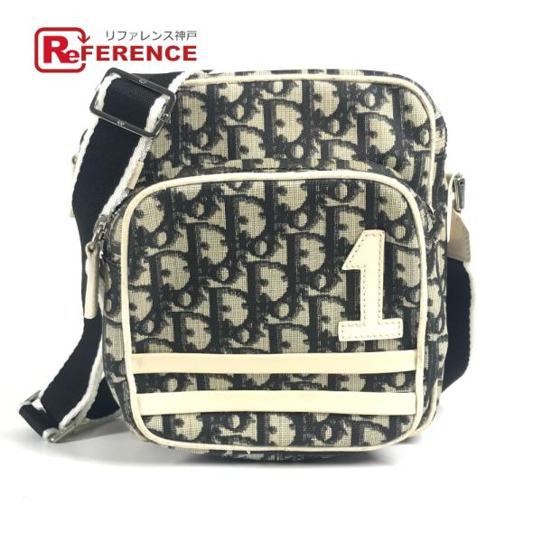 Dior ディオール トロッター NO1 ロゴ カバン 斜め掛け ポシェット ショルダーバッグ ブラ...