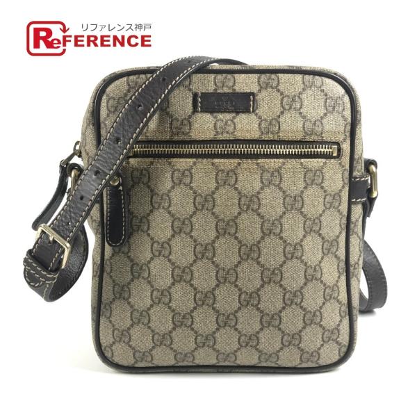GUCCI グッチ 233268 GGスプリーム ロゴ 斜め掛け ポシェット カバン ショルダーバッ...