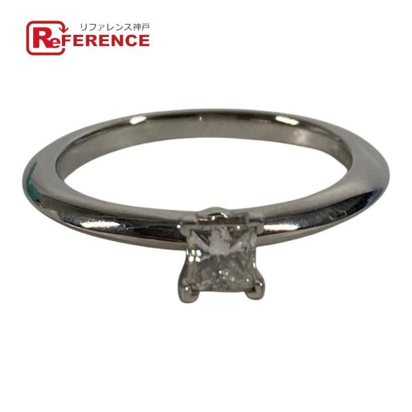美品 TIFFANY&amp;Co. ティファニー プリンセスカット プラチナ アクセサリー D0.19ct...