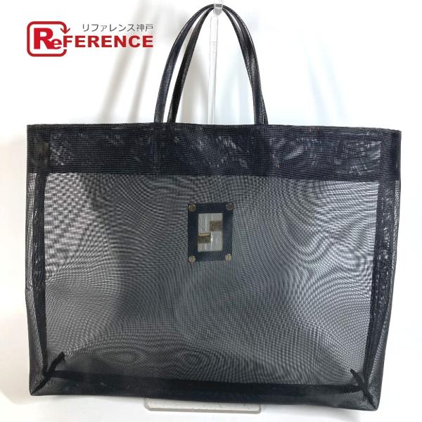 FENDI フェンディ FF ロゴ メッシュ カバン 肩掛け ショルダーバッグ トートバッグ ヴィン...