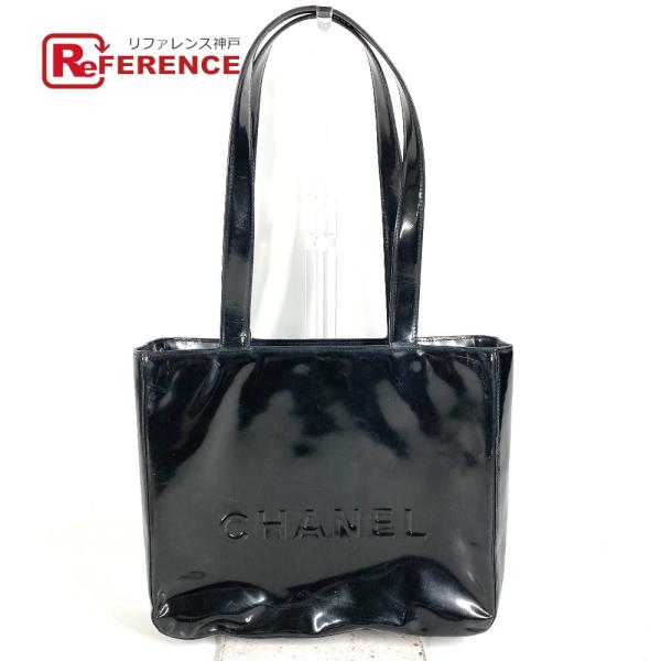 CHANEL シャネル ロゴ  カバン 肩掛け トートバッグ ヴィンテージ ショルダーバッグ ブラッ...