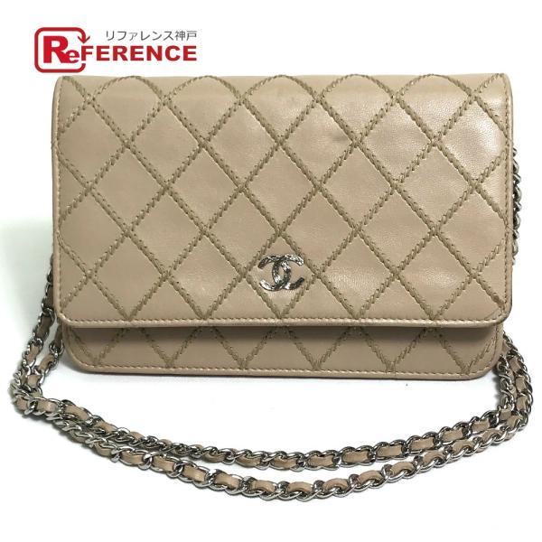 CHANEL シャネル マトラッセデザイン チェーンウォレット ショルダーバッグ CC ココマーク ...