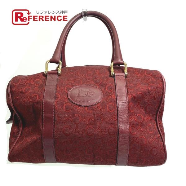 CELINE セリーヌ Cマカダム 馬車 ヴィンテージ ハンドバッグ ボストンバッグ キャンバス/レ...