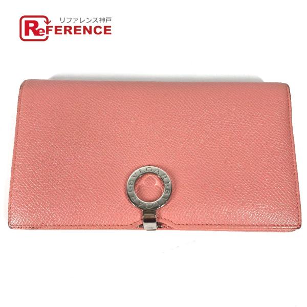 BVLGARI ブルガリ ロゴクリップ ロングウォレット 2つ折り ブルガリブルガリ 長財布 ピンク...