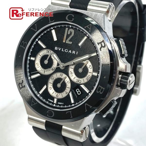 BVLGARI ブルガリ DG42SCCH クロノグラフ ディアゴノ セラミック 自動巻き デイト ...