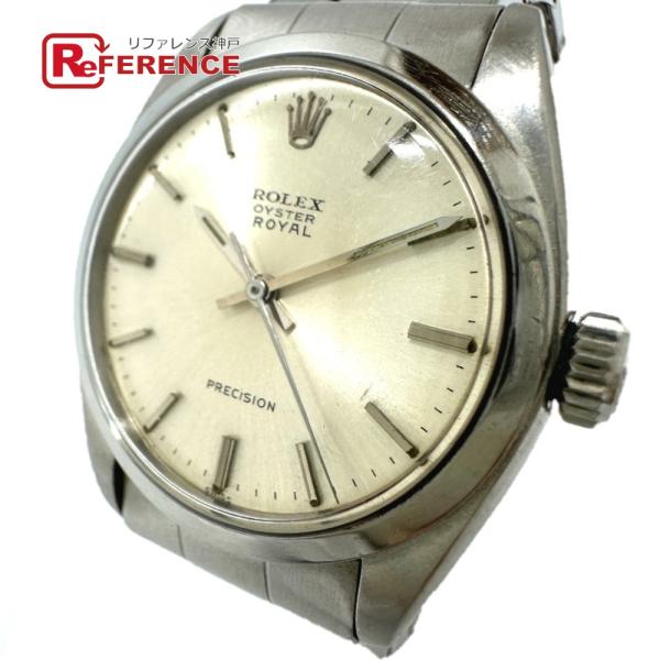 ROLEX ロレックス 6426 プレシジョン  手巻き オイスター ロイヤル 腕時計 シルバー メ...